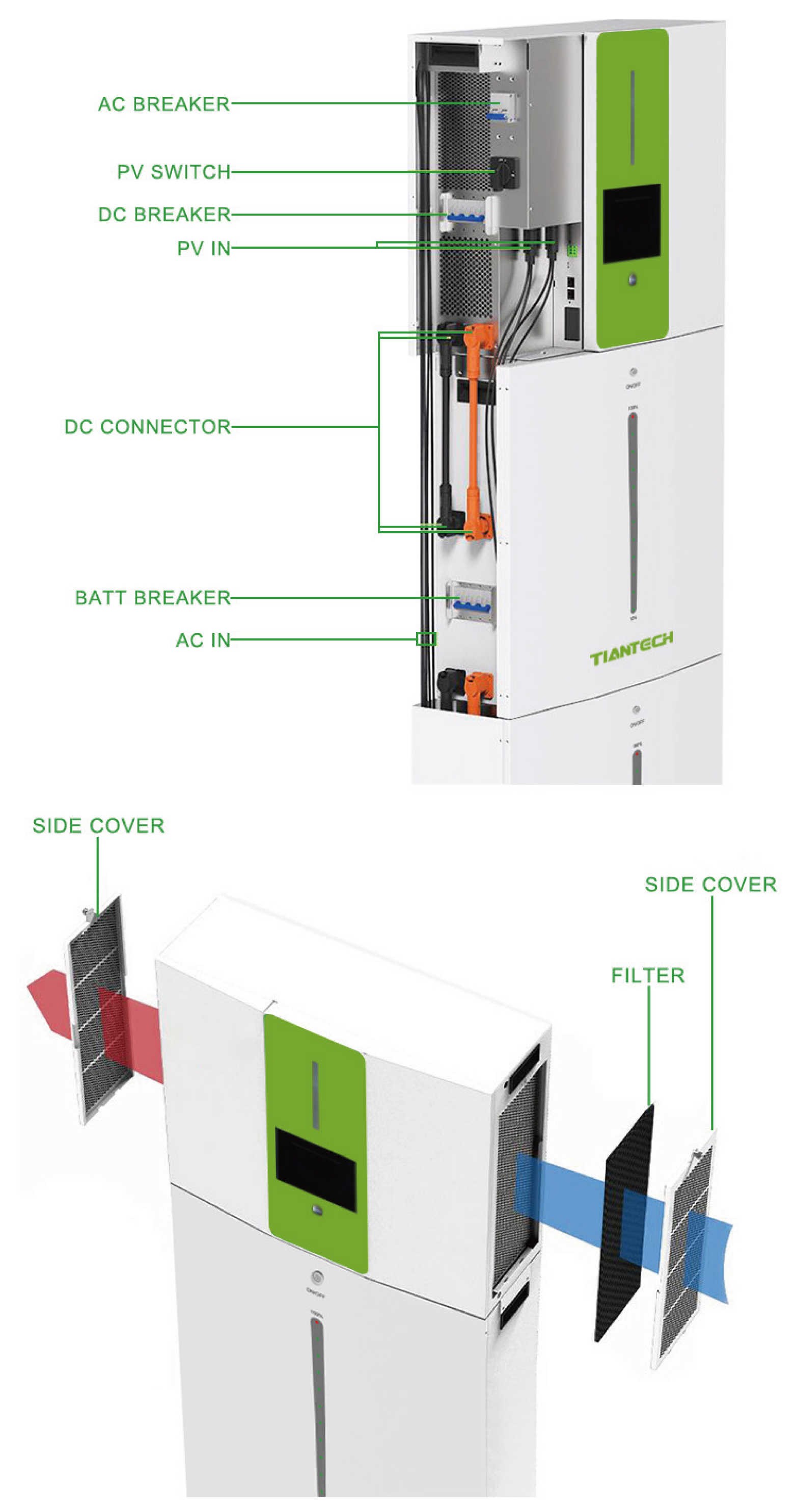 Pack deep cycle BMS lithium battery