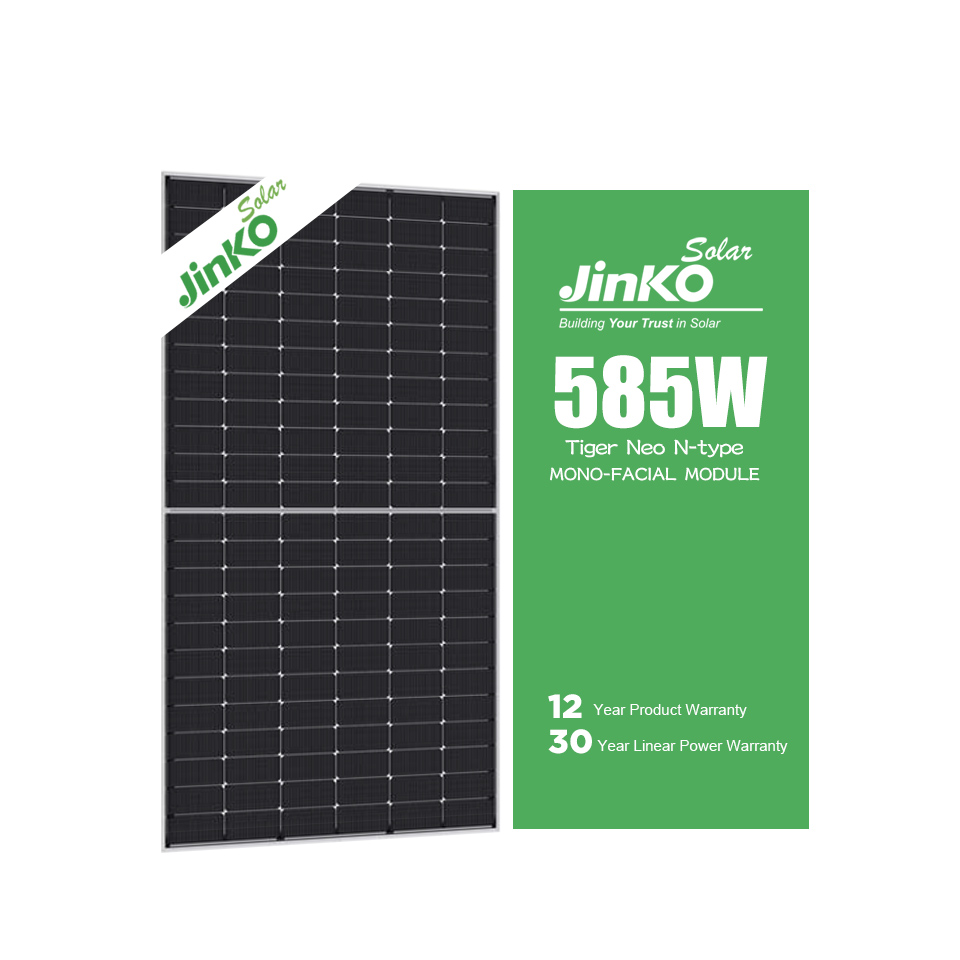 Jinko Bifacial Module Tiger Neo 560W 570W 580W แผงโซลาร์เซลล์ชนิดครึ่งเซลล์ N